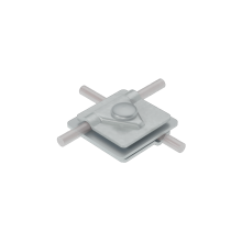 Универсальный соединитель для прутка Ø 5-10 мм с 3 пластинами 40х40 мм КМ-Профиль (3USM-D5-10)