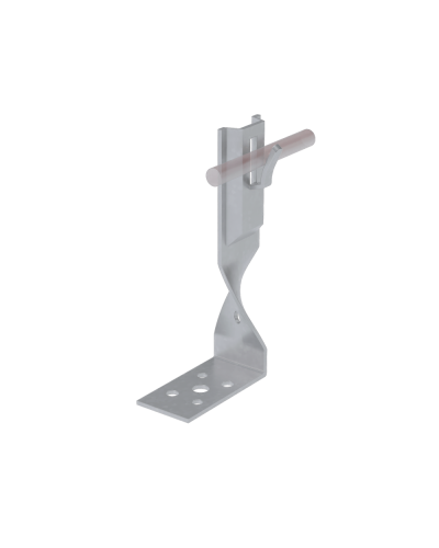 Угловой держатель зажимной скрученный для прутка Ø 5-8 мм H70 мм КМ-Профиль (UDZS-H70-D5-8) в Ставрополе Монтажные материалы Pintop.ru