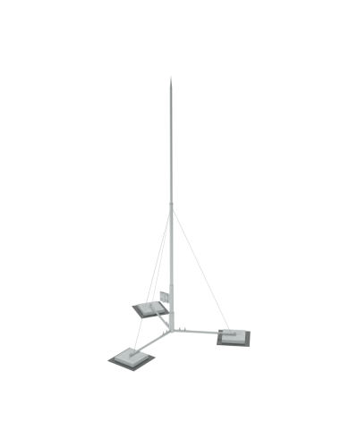 Вольностоящая молниеприемная мачта составная H5,1 м неразборное основание HD КМ-Профиль (TVMR-H5.1 HD) в Ставрополе Монтажные материалы Pintop.ru