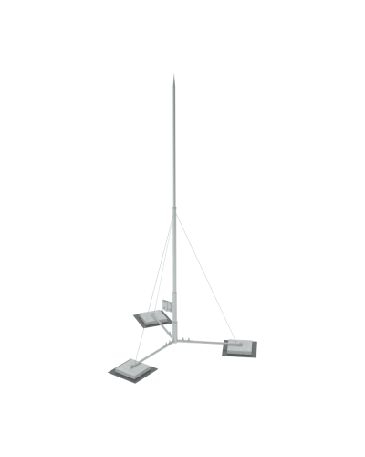 Вольностоящая молниеприемная мачта составная H12,1 м разборное основание HD КМ-Профиль (RTVMR-H12.1 HD) в Ставрополе Монтажные материалы Pintop.ru