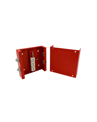 Коробка распределительная огнестойкая КРОПС, IP65, габаритные размеры 100х100х60 мм, для кабелей сечением до 4 мм2, 4 клеммы КМ-Профиль (FRJB-KM-ST4-4-04-КРОПС-IP65) в Ставрополе Распределительные коробки Pintop.ru