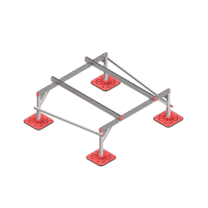 Опорная конструкция для установки оборудования TECHNORAPTOR FOOT 1500х1500 тип 2 КМ-профиль (KM-TR-F-SSEI-1500-1500-2)