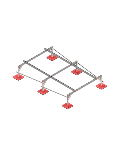 Опорная конструкция для установки оборудования TECHNORAPTOR FOOT 2000х3000 тип 1 КМ-профиль (KM-TR-F-SSEI-2000-3000-1) в Ставрополе Системы видеонаблюдения Pintop.ru