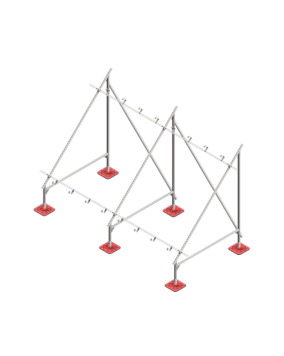 Опорная конструкция для установки нескольких солнечных панелей/коллекторов TECHNORAPTOR FOOT КМ-профиль (KM-TR-F-SSfMMPI-C) в Ставрополе Системы видеонаблюдения Pintop.ru