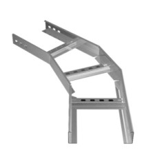 Угол горизонтальный 45° 400х50 (1,2) для лестничного лотка ПожТехКабель 650-303