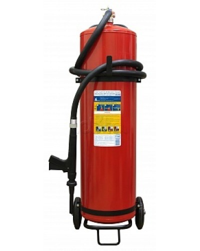 Огнетушитель ПОЖТЕХНИКА ОВП-80(з) МИГ летний (ФторПАВ) на съемн.тележке с перекр. стволом (баллон 100 л, ОТВ 80 л) в Ставрополе Огнетушители Pintop.ru