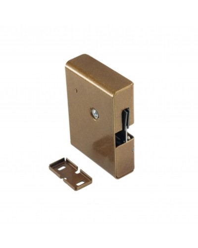 Замок электромеханический с толкателем и датчиком положения двери Promix-SM308.10.1 (коричневый) в Ставрополе Электромагнитные замки Pintop.ru