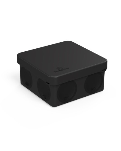 Коробка распред. 60-0210-9005м двухкомп. безгалогенная (HF) черная 80х80х40 (8шт/уп) Промрукав (60-0210-9005м) в Ставрополе Распределительные коробки Pintop.ru