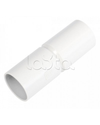 Патрубок-муфта белая д25 (40шт/480шт уп/кор) Промрукав (PR.01725б) в Ставрополе Повороты, муфты, тройники Pintop.ru