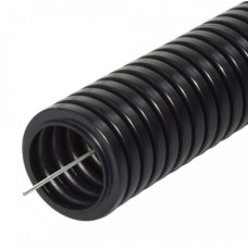 Труба гофрированная ПА безгалогенная (HF) стойкая к ультрафиолету черная с/з д16 (25м/уп) Промрукав (PR02.0258)
