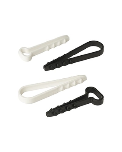 Дюбель-хомут для плоского кабеля 5-8 мм белый (10шт) Промрукав (PR08.6953) в Ставрополе Крепеж: Дюбели, шурупы, саморезы Pintop.ru