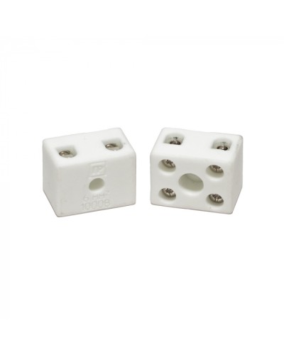 Клемма керамическая латунь 6 мм² 2 пары контактов с крепежным отверстием (5 шт/уп) Промрукав (PR08.7163) в Ставрополе Аксессуары для кабель-канала Pintop.ru