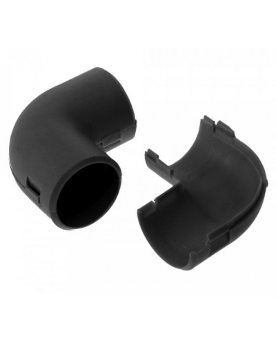 Соединитель угловой разборный черный д20 (5шт/550шт уп/кор) Промрукав (PR13.0174) в Ставрополе Повороты, муфты, тройники Pintop.ru