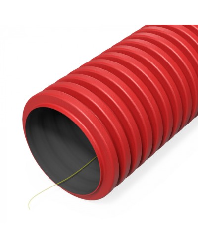 Труба гофр. двуст. ПНД гибкая тип 1250 (SN26) с/з красная d110 мм (50м/100м уп/пал) Промрукав (PR15.00981) в Ставрополе Труба гофрированная Pintop.ru