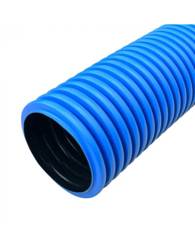 Труба гофр. двуст. ПНД жесткая тип 1250 (SN23) синяя d125 мм 5,7м (34,2м/уп) Промрукав (PR15.01054) в Ставрополе Труба гофрированная Pintop.ru