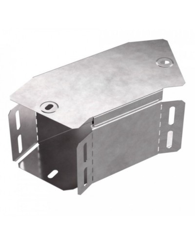 Угол горизонтальный 45 градусов с крышкой Стандарт 100х100 Промрукав (PR16.0425) в Ставрополе Аксессуары для лотков Pintop.ru