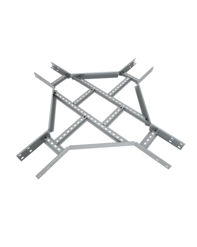 Х-разветвитель лестничный 80х150х1,5 мм Быстрый монтаж КМ-Профиль (LXDS80-150-1.5) в Ставрополе Аксессуары для лотков Pintop.ru