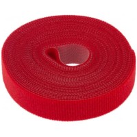 Лента-липучка многоразовая 5 м х 20мм, красная (1 шт/уп) REXANT 07-7524