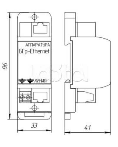 Устройство защиты от импульсных перенапряжений Forteza Блок БГр-Ethernet-PoE в Ставрополе Устройства защиты операционных процессоров (ОПС) Pintop.ru