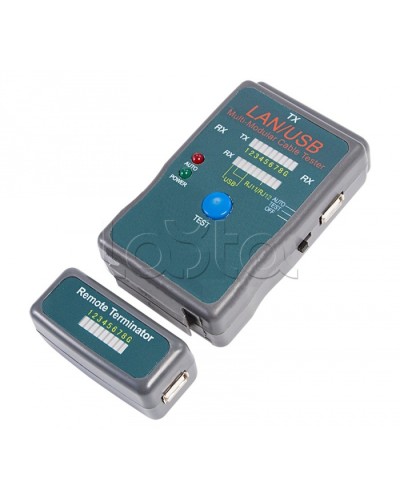 Тестер кабеля универсальный RJ-45+USB (HY-251454CT) REXANT 12-1011 в Ставрополе Тестеры для систем видеонаблюдения Pintop.ru