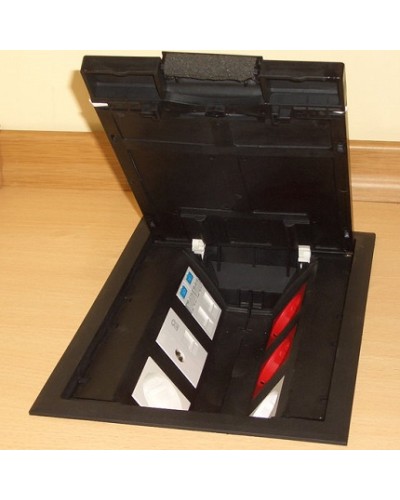 Люк в пол на 6 модулей (45х45мм) с суппортом и коробкой, пластик Экопласт 70062 в Ставрополе Системы лючков и колонн Pintop.ru