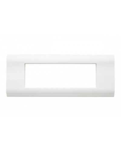 Рамка французский стандарт 6 модулей 45 × 22,5 мм, белый Eurolan (16M-00-06WT) в Ставрополе Комбинированные настенные розетки Pintop.ru