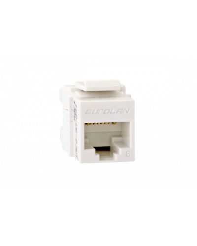 Вставка Keystone RJ45, кат. 6, неэкран. Eurolan (16B-U6-03WT) в Ставрополе Коннекторы Pintop.ru