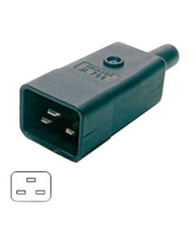 Разъем IEC 60320 C20 220В 16A на кабель Hyperline CON-IEC320C20 в Ставрополе Коммутационные изделия Pintop.ru