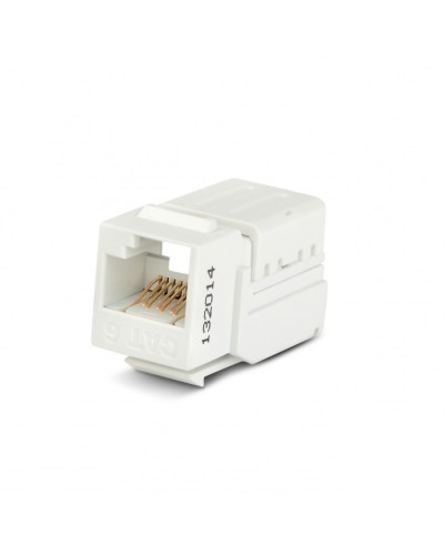 Вставка Keystone Jack RJ-45(8P8C) Hyperline KJNE-8P8C-C6-90-WH в Ставрополе Модули Keystone Pintop.ru