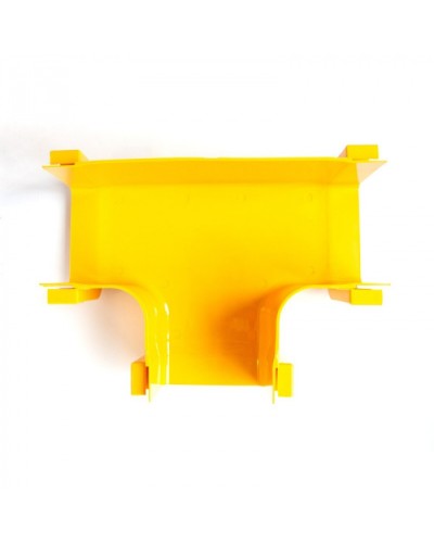 Т-соединитель оптического лотка 240 мм, монтаж без соединителей, желтый LANMASTER (LAN-OT240-ET/NC) в Ставрополе Коммутационные изделия Pintop.ru