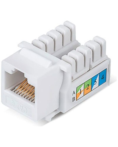Модуль Keystone Jack RJ-45(8P8C), UTP неэкранированный, CAT 6, тип 90 градусов, белый REXANT PRO 02-0254 в Ставрополе Модули Keystone Pintop.ru