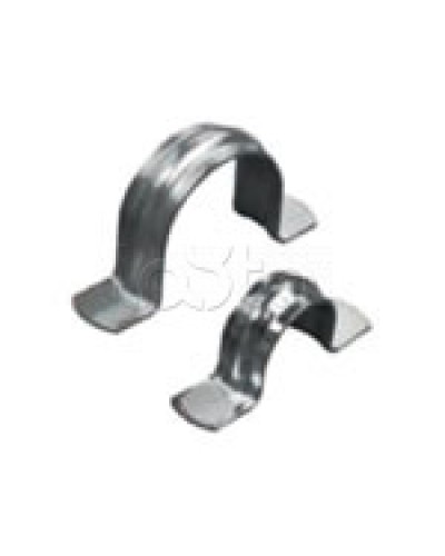 Скоба оцинкованная двухлапковая без монтажного отверстия, для трубы D63мм (1уп = 50шт) Экопласт (43661) в Ставрополе Держатели, клипсы, скобы Pintop.ru