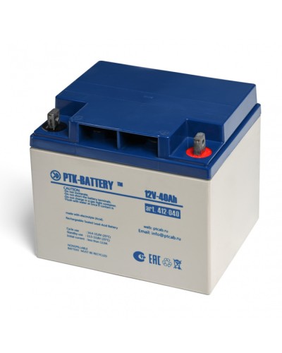 Аккумулятор свинцово-кислотный ПожТехКабель PTK-BATTERY АКБ 12V - 40Ah в Ставрополе Электротехническое оборудование Pintop.ru