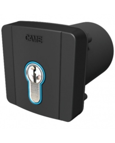 Ключ-выключатель встраиваемый с цилиндром замка DIN и синей подсветкой Came 806SL-0060 в Ставрополе Запчасти для шлагбаумов и автоматики Pintop.ru