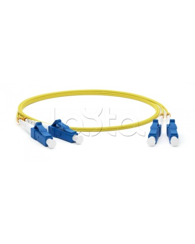 Патч-корд волоконно-оптический Hyperline FC-D2-9-LC/UR-SC/UR-H-15M-LSZH-YL в Ставрополе Патч-корды оптические Pintop.ru