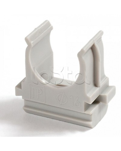 Крепеж-клипса для труб Полистирол д25 (10шт/500шт уп/кор) Промрукав (PR.02725м) в Ставрополе Держатели, клипсы, скобы Pintop.ru