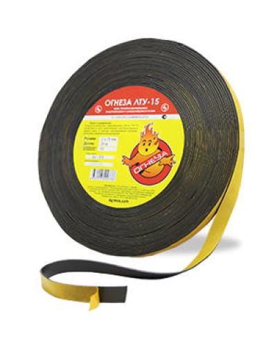 Лента термоуплотнительная Огнеза ОГНЕЗА-ЛТУ 2*15 мм., рулон 25 пог.м. в Ставрополе Дополнительное оборудование пожаротушения Pintop.ru