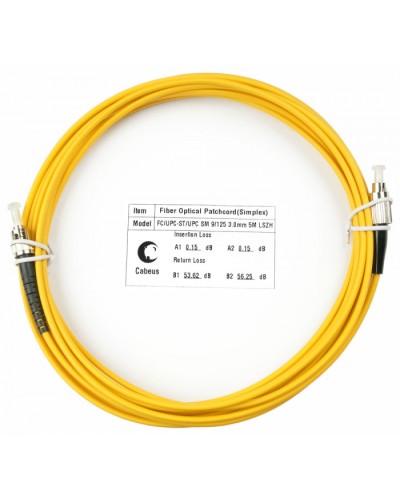 Шнур оптический simplex FC-ST 9/125 sm 10м LSZH Cabeus FOP(s)-9-FC-ST-10m в Ставрополе Патч-корды оптические Pintop.ru