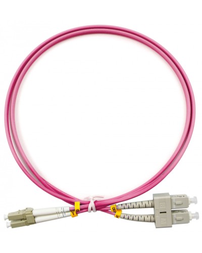 Шнур оптический duplex LC-SC 50/125 mm OM4 1,5м LSZH Cabeus FOP-50-OM4-LC-SC-1,5m в Ставрополе Патч-корды оптические Pintop.ru