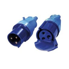 Вилка IEC 309 однофазная 32A, 250V, разборная, синяя LANMASTER (LAN-IEC-309-32A1P/M)