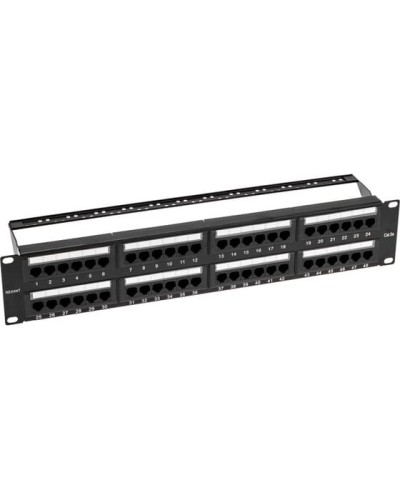 Панель коммутационная с кабельными органайзерами 19, 2U, 48 портов, UTP, RJ-45, CAT 5e REXANT PRO (02-0032) в Ставрополе Аксессуары для стоек и шкафов Pintop.ru