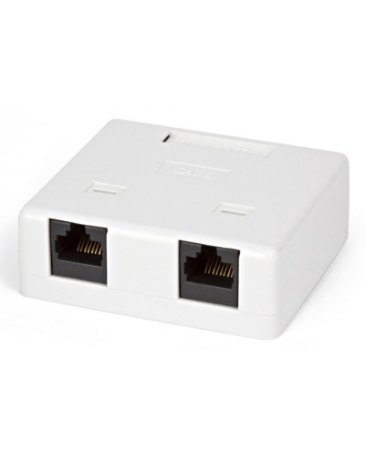 Розетка компьютерная RJ-45(8P8C) Hyperline SB1-2-8P8C-C6-WH в Ставрополе Розетки компьютерные и телефонные Pintop.ru