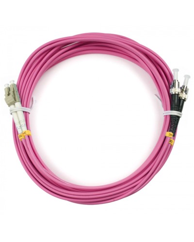 Шнур оптический duplex LC-ST 50/125 mm OM4 20м LSZH Cabeus FOP-50-OM4-LC-ST-20m в Ставрополе Патч-корды оптические Pintop.ru